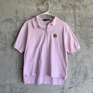 Burberry Polo Womens Large Pink Top Collared Polo Shirt Made in USA Short Sleeve